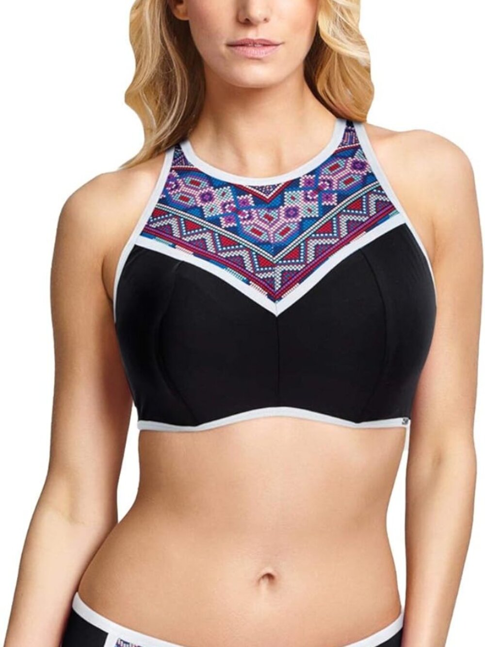 Panache Ayanna High Neck Crop Bikini Swim Top